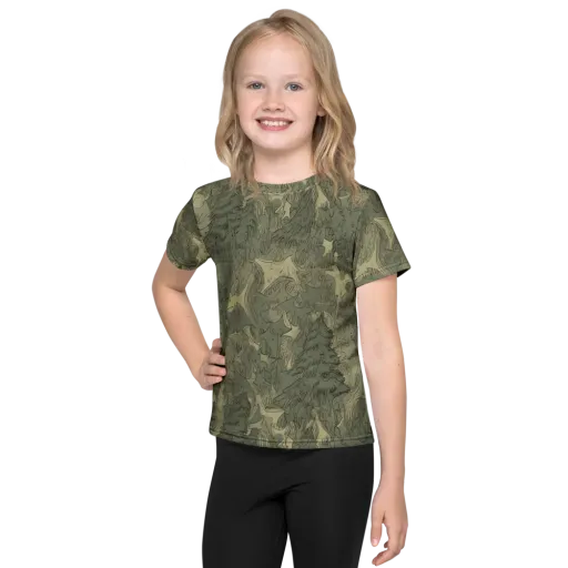 Mosswood Reverie on a Kids Crew Neck T-Shirt