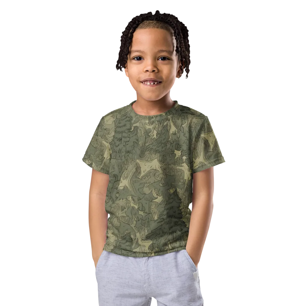 Mosswood Reverie on Kids Crew Neck T-Shirt — Front