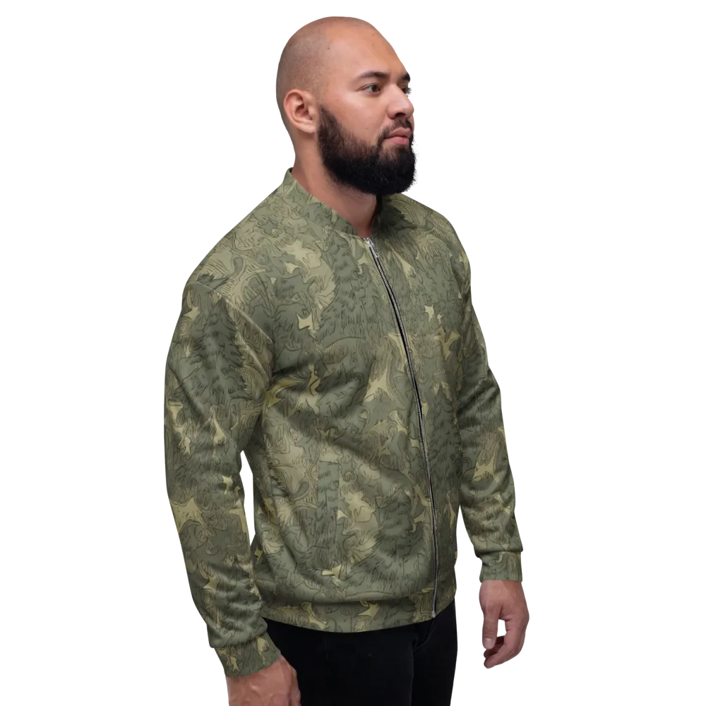 Mosswood Reverie on Bomber Jacket — Right