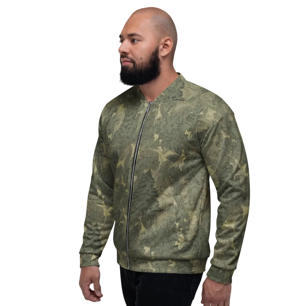 Mosswood Reverie on Bomber Jacket — Left