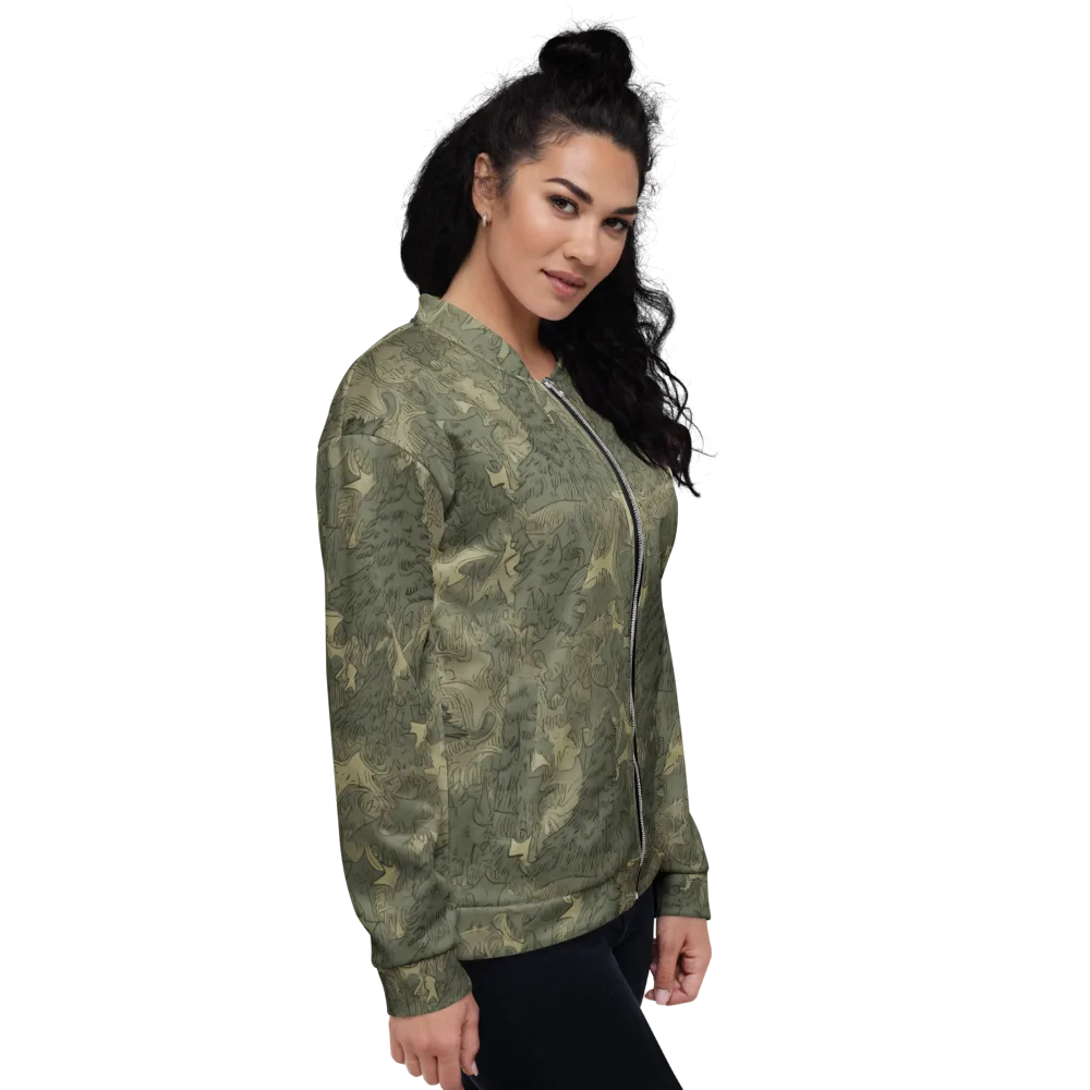 Mosswood Reverie on Bomber Jacket — Right