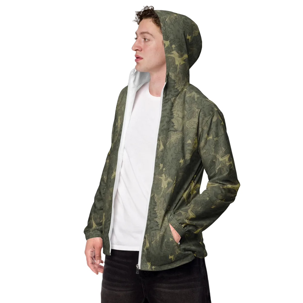 Mosswood Reverie on Men's Windbreaker — Left Front