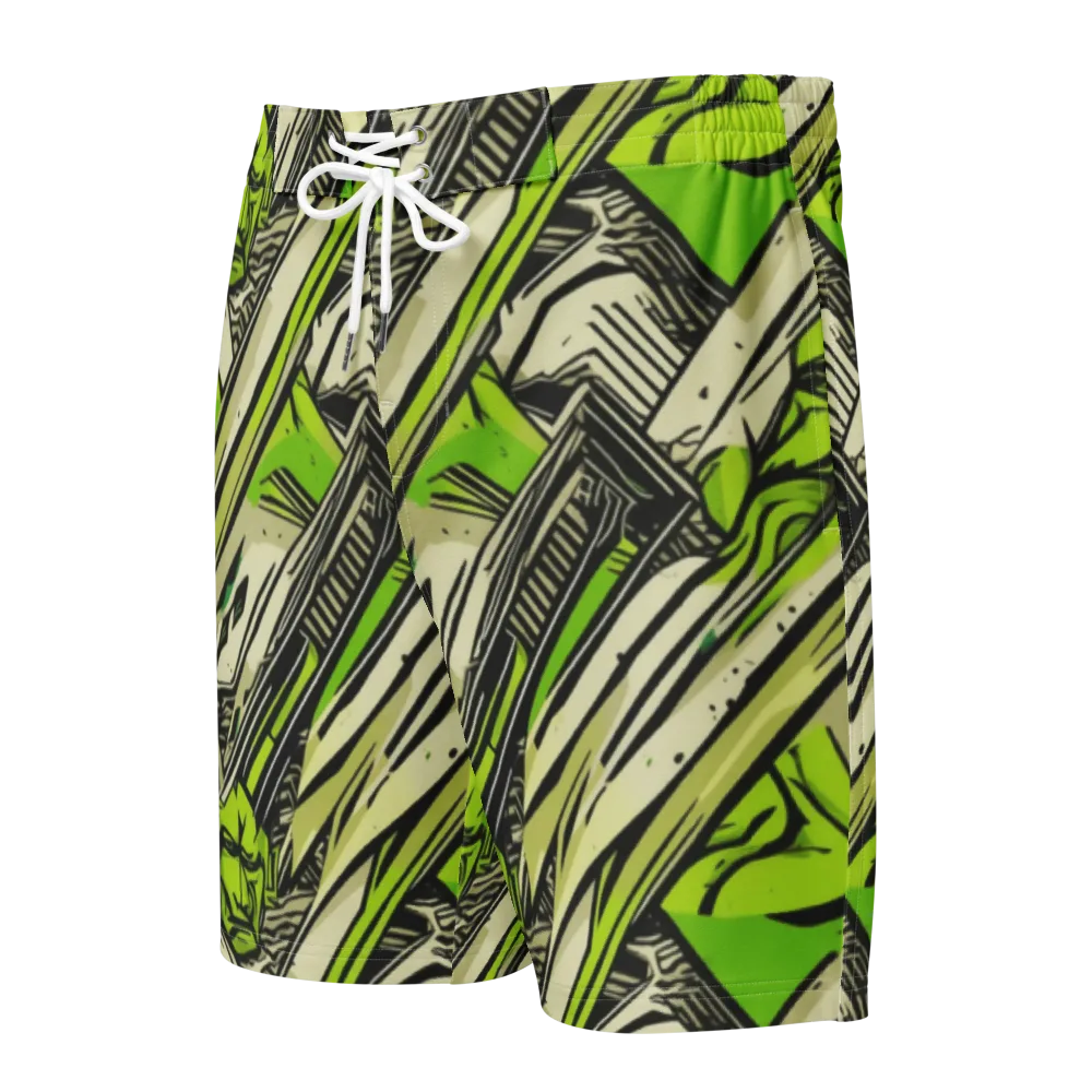 Lime Vigilante on Men's Board Shorts — Front