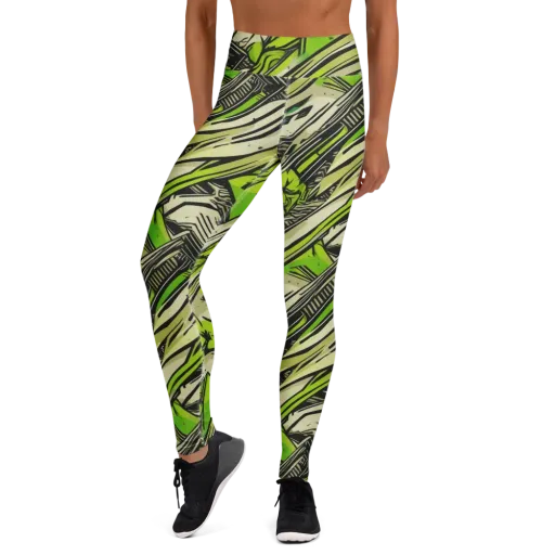 Lime Vigilante on a Yoga Leggings
