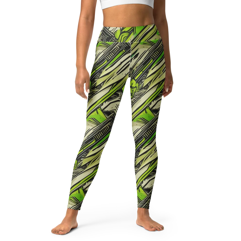 Lime Vigilante on Yoga Leggings — Front