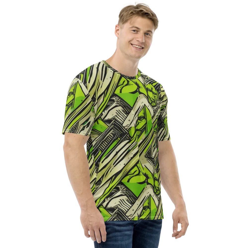Lime Vigilante on Men's Crew Neck T-Shirt — Right