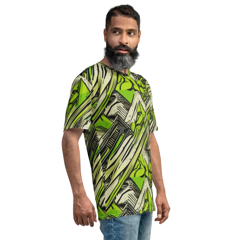 Lime Vigilante on Men's Crew Neck T-Shirt — Right