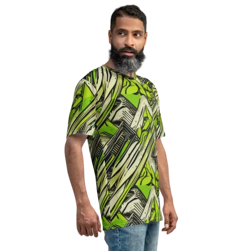 Lime Vigilante on a Men's Crew Neck T-Shirt