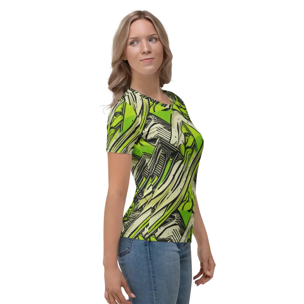 Lime Vigilante on Women's Crew Neck T-Shirt — Right