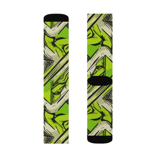 Lime Vigilante on a Socks
