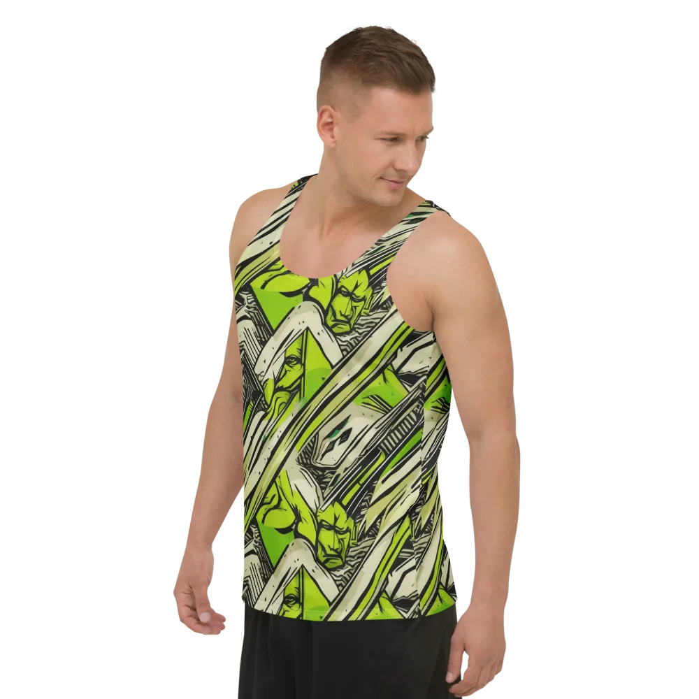 Lime Vigilante on Men's Tank Top — Left Front
