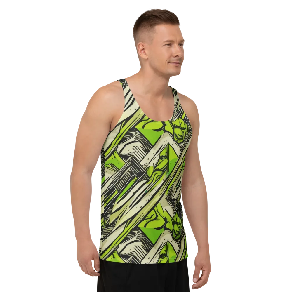Lime Vigilante on Men's Tank Top — Right Front
