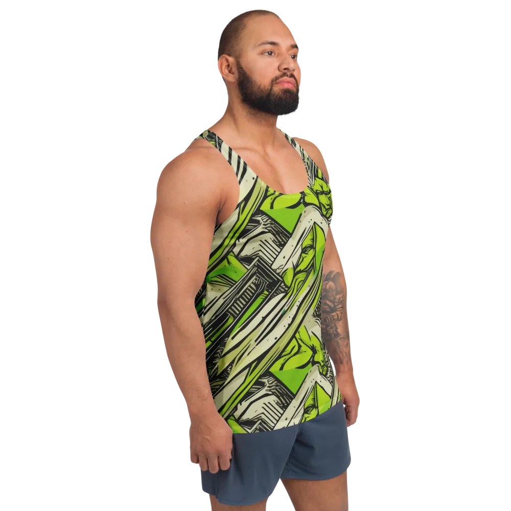 Lime Vigilante on Men's Tank Top — Right Front