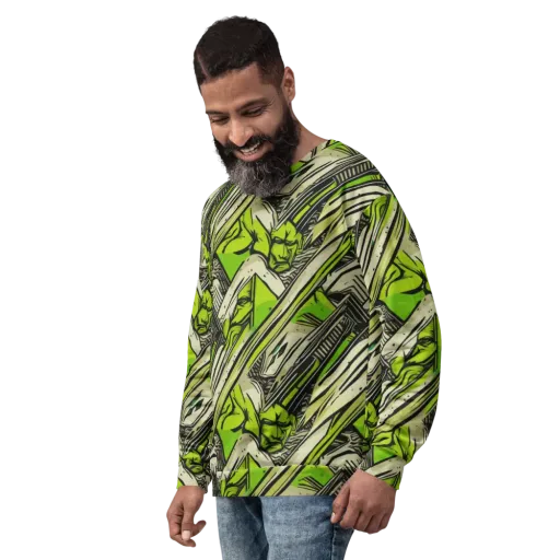Lime Vigilante on a Sweatshirt