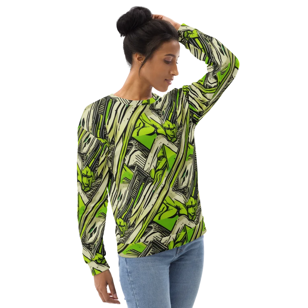 Lime Vigilante on Sweatshirt — Right Front