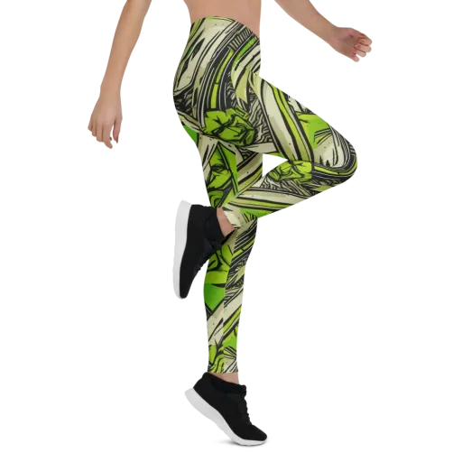 Lime Vigilante on a Leggings