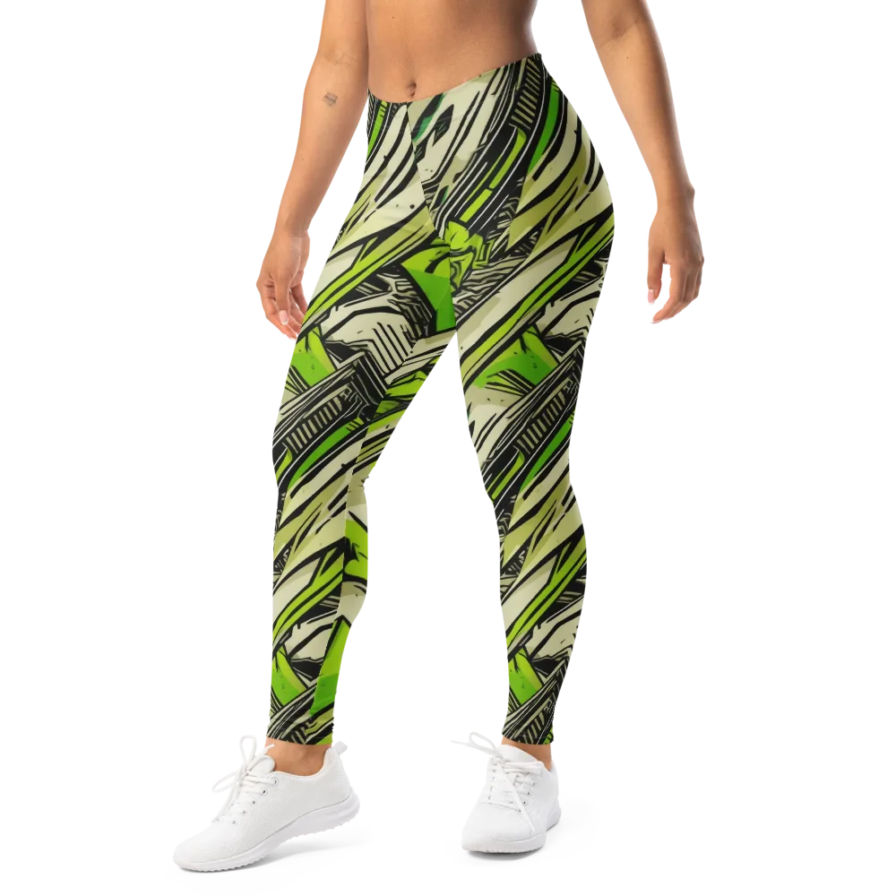 Lime Vigilante on Leggings — Left Front