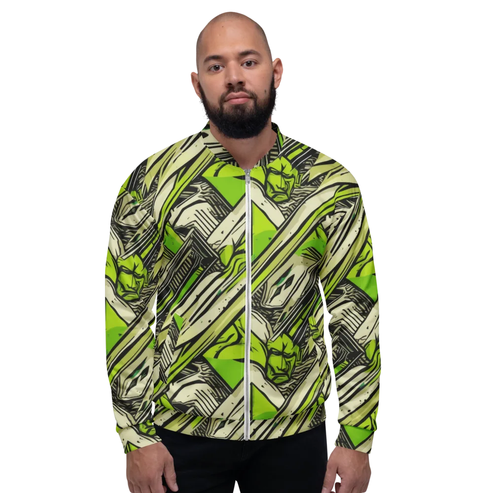 Lime Vigilante on Bomber Jacket — Front