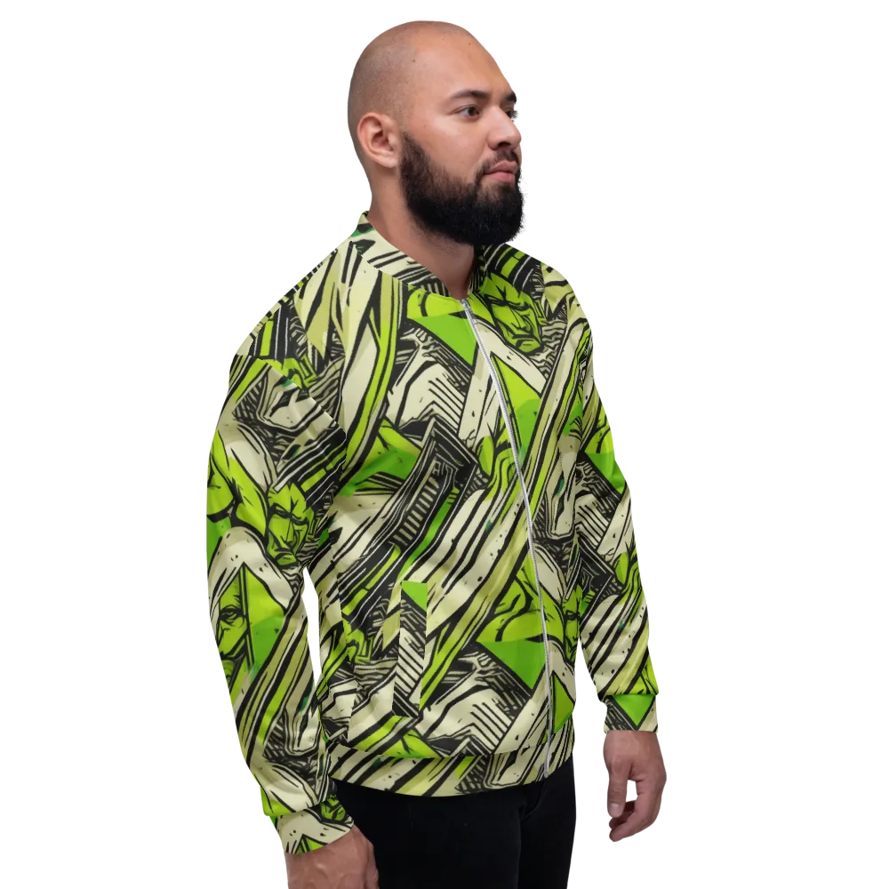 Lime Vigilante on Bomber Jacket — Right