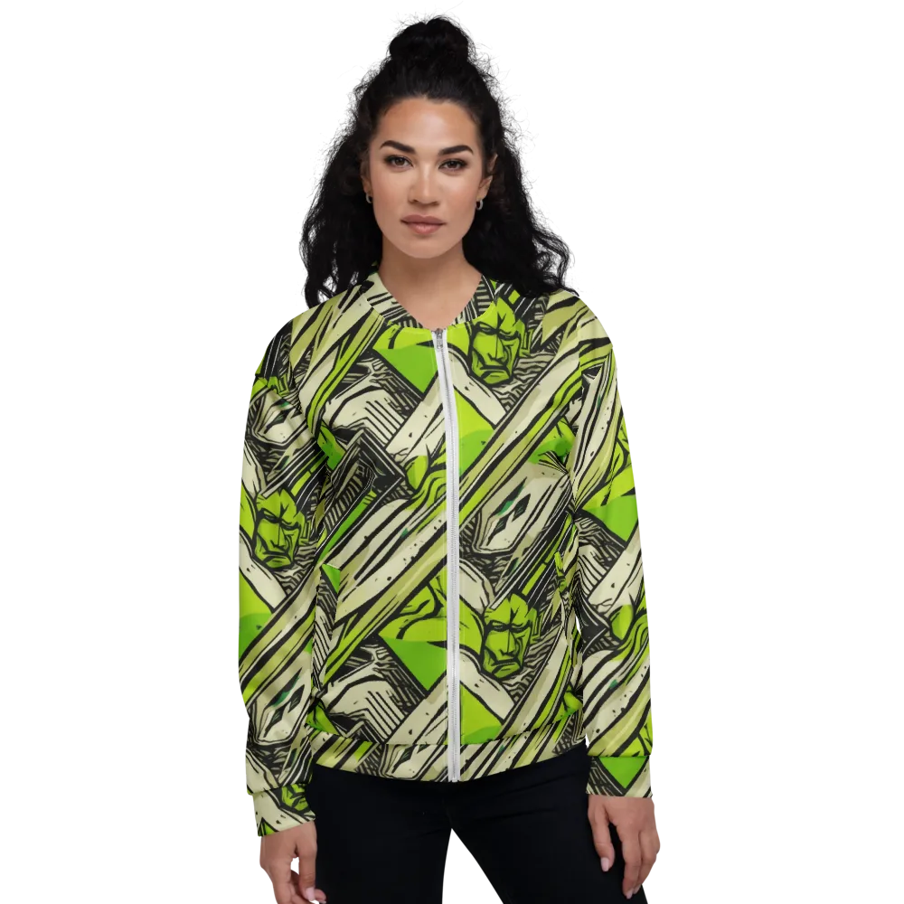 Lime Vigilante on Bomber Jacket — Front