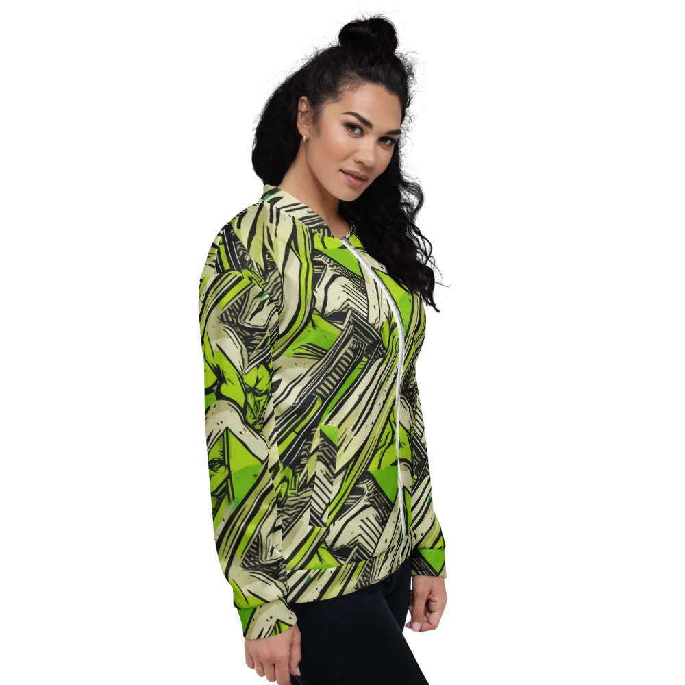 Lime Vigilante on Bomber Jacket — Right