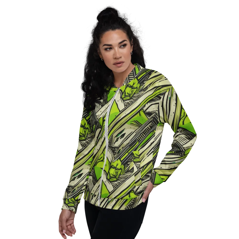 Lime Vigilante on Bomber Jacket — Left