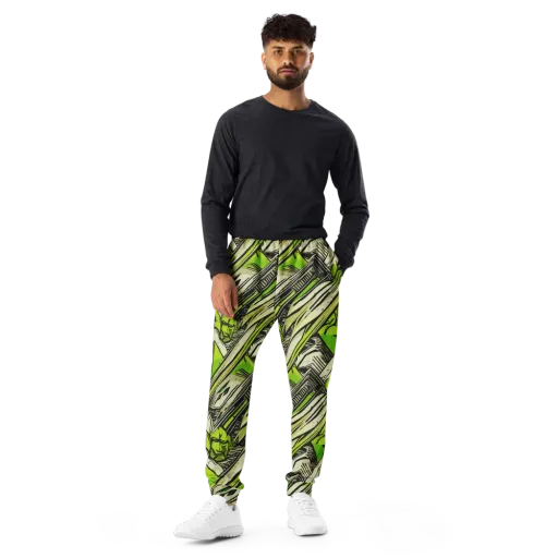 Lime Vigilante on a Men's Joggers