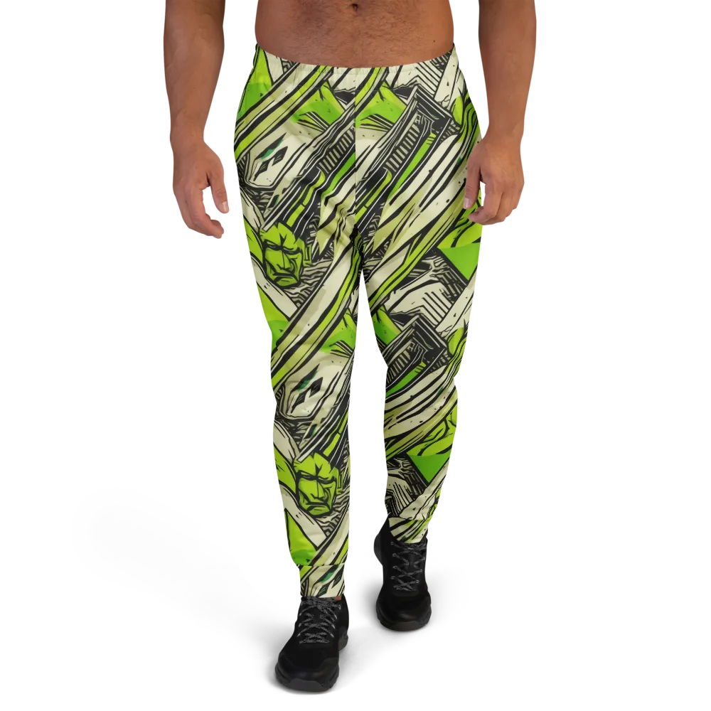 Lime Vigilante on Men's Joggers — Front