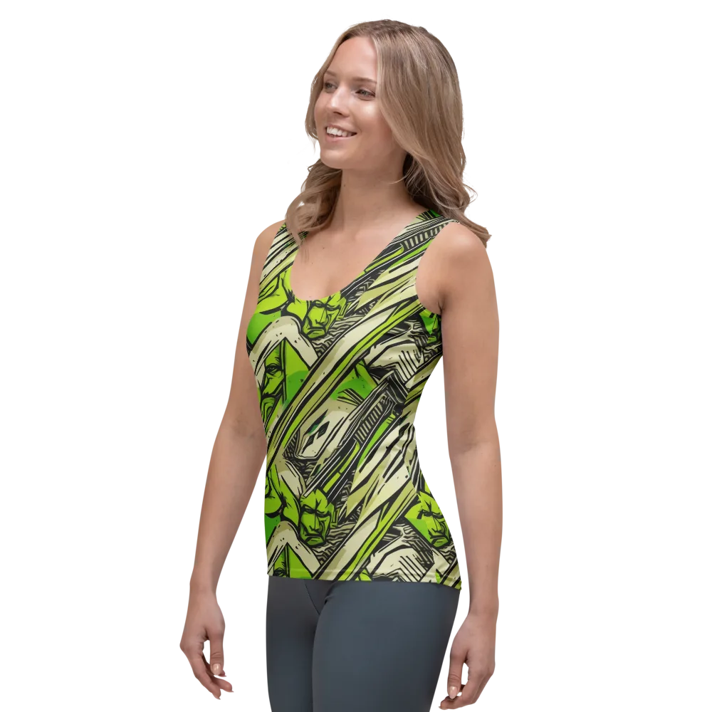 Lime Vigilante on Women's Tank Top — Left Front