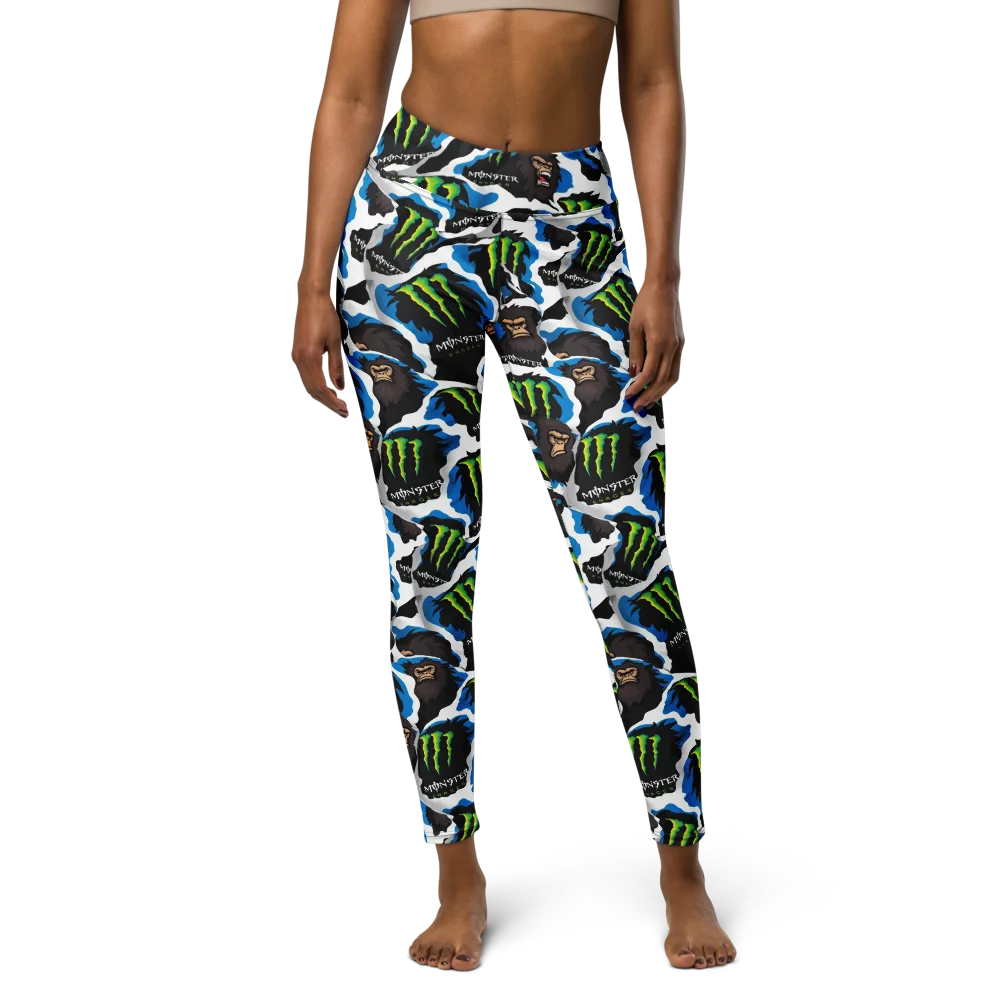 Electric Primate on Yoga Leggings — Front
