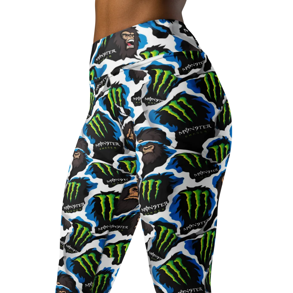 Electric Primate on Yoga Leggings — Left Front