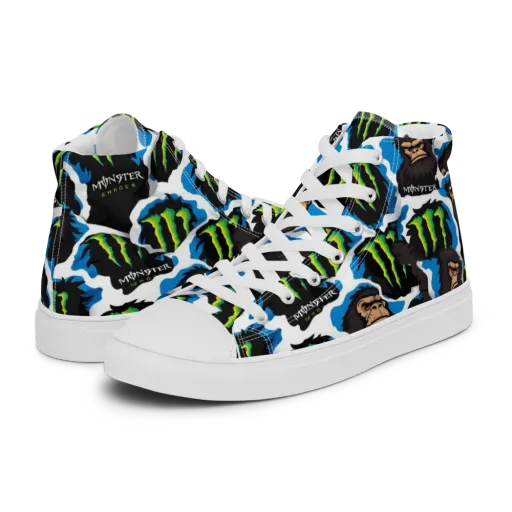 Electric Primate on a Men's High Top Canvas Shoes