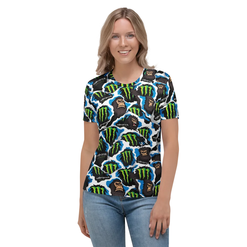 Electric Primate on Women's Crew Neck T-Shirt — Front