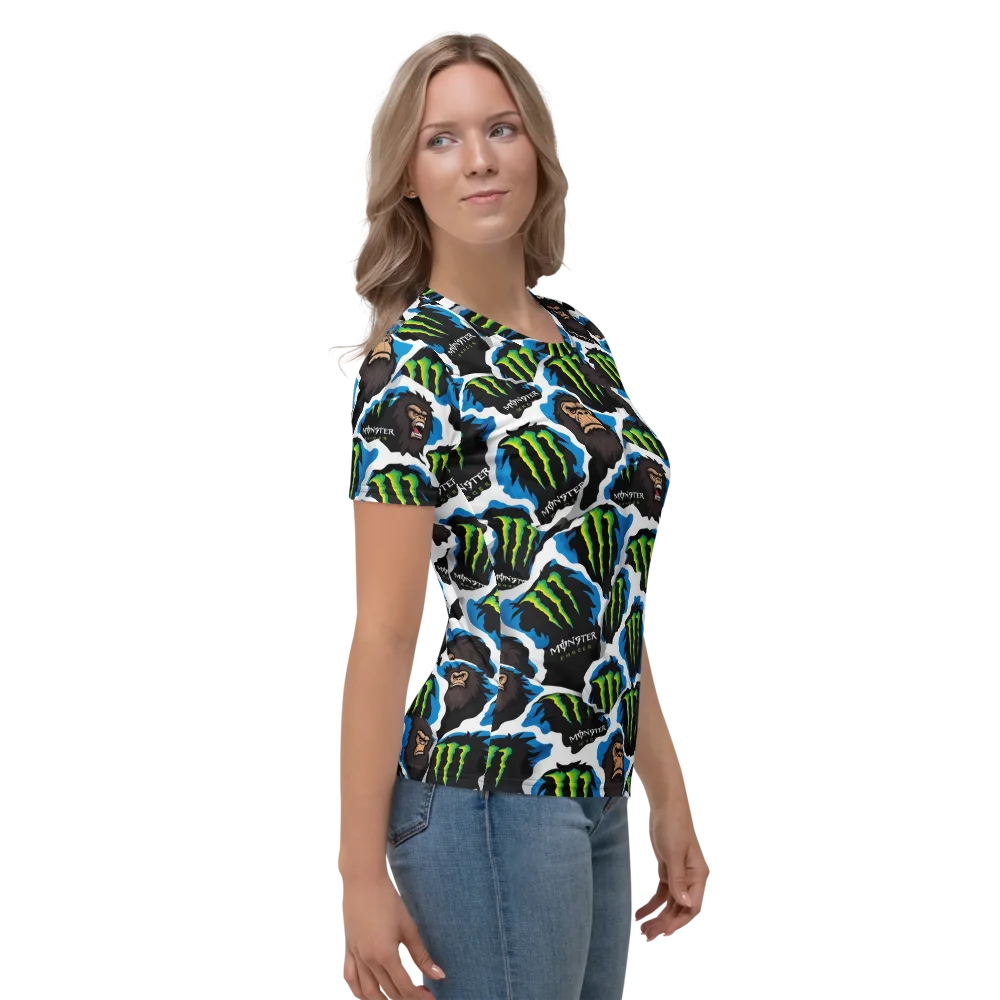 Electric Primate on Women's Crew Neck T-Shirt — Right
