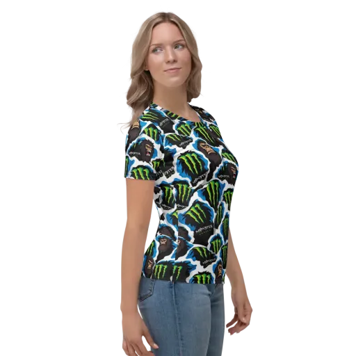 Electric Primate on a Women's Crew Neck T-Shirt