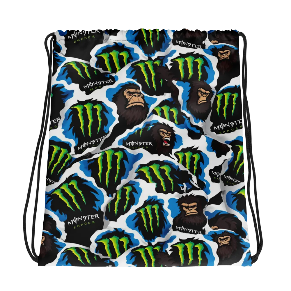Electric Primate on Drawstring Bag — Photo