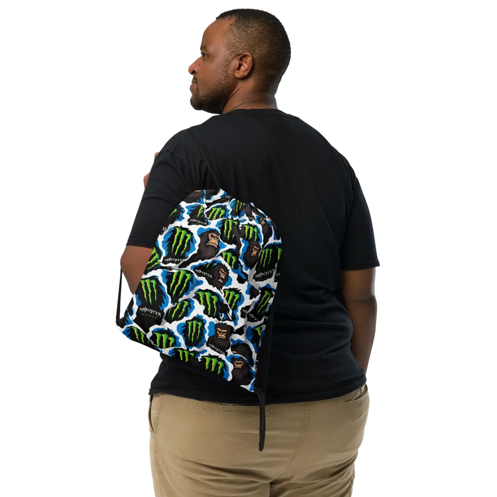 Electric Primate on Drawstring Bag — Front