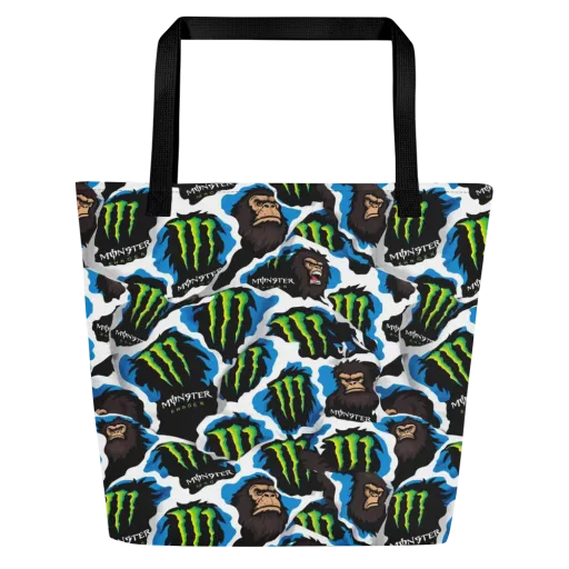 Electric Primate on a Large Tote Bag W/ Pocket