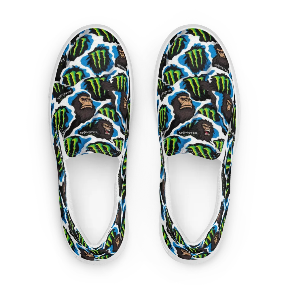 Electric Primate on Women's Slip-On Canvas Shoes — Front