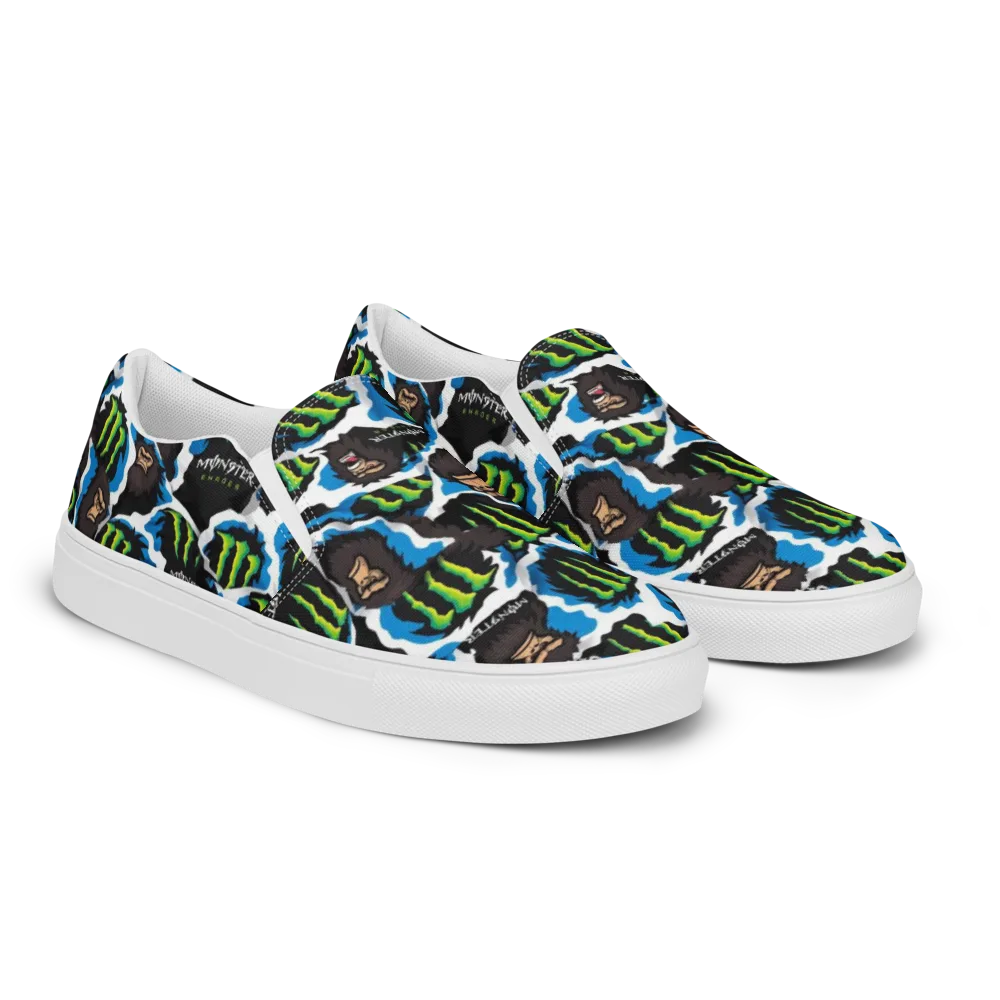 Electric Primate on Women's Slip-On Canvas Shoes — Right Front