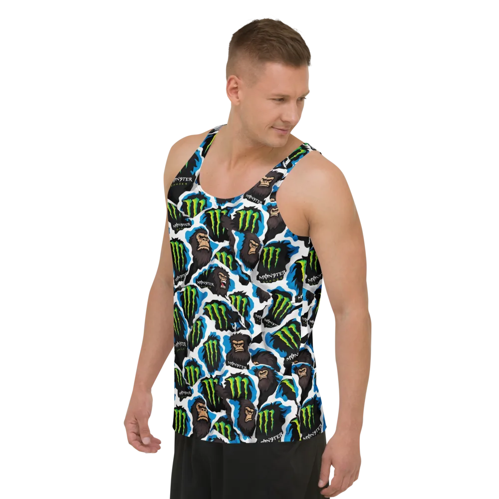 Electric Primate on Men's Tank Top — Left Front