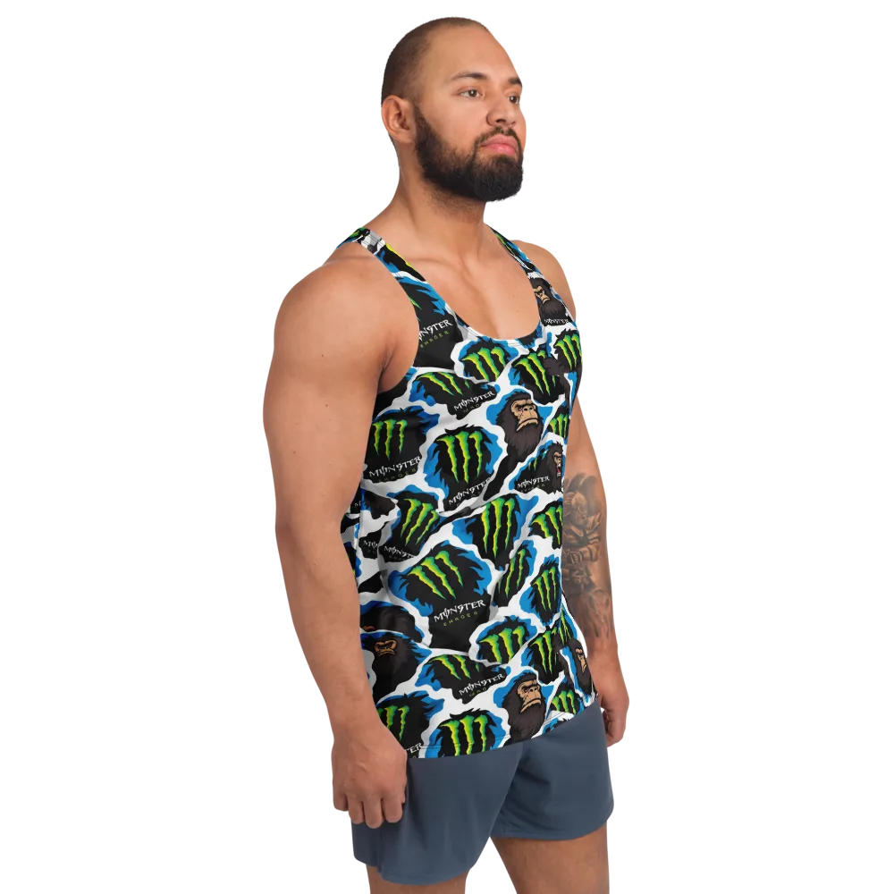 Electric Primate on Men's Tank Top — Right Front