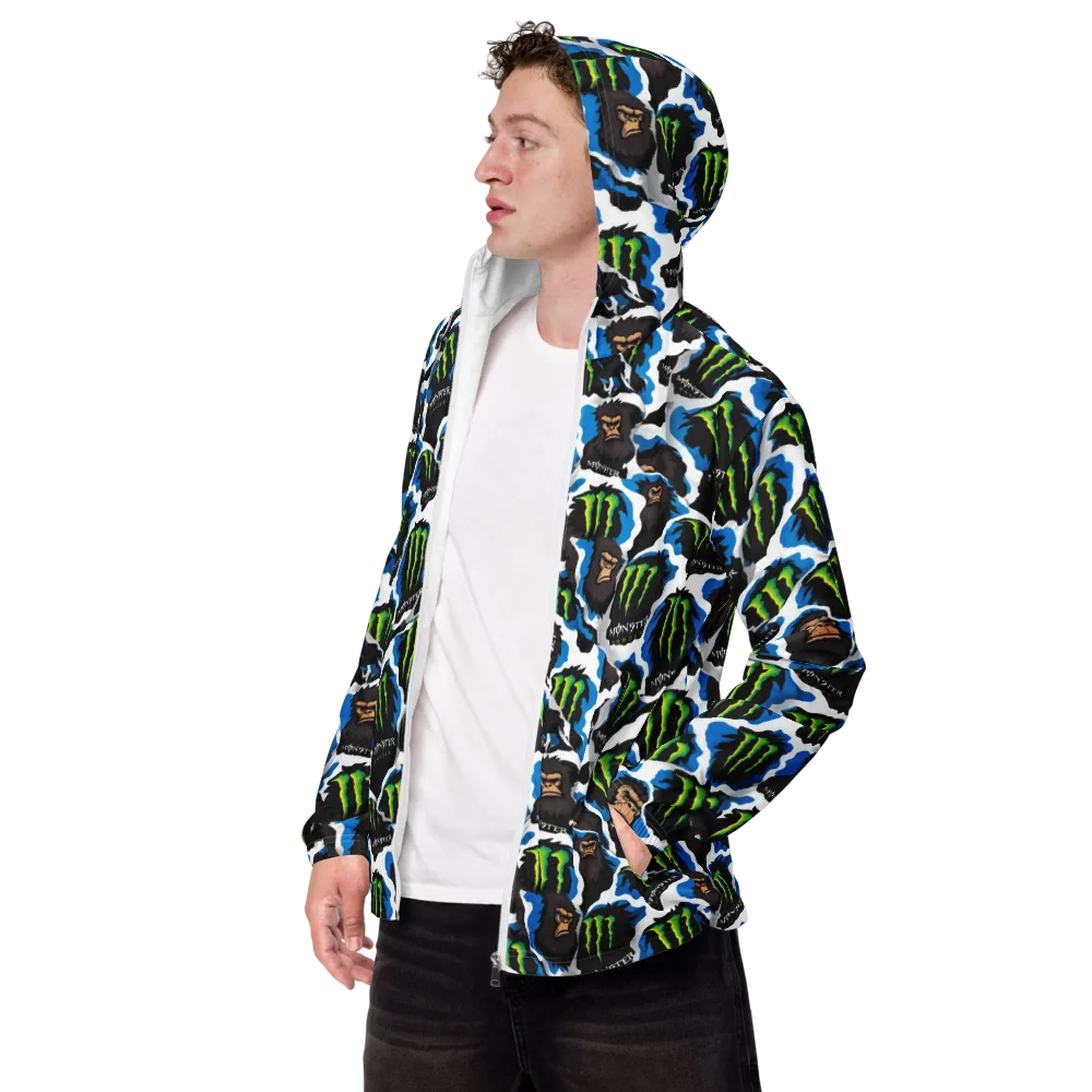 Electric Primate on Men's Windbreaker — Left Front