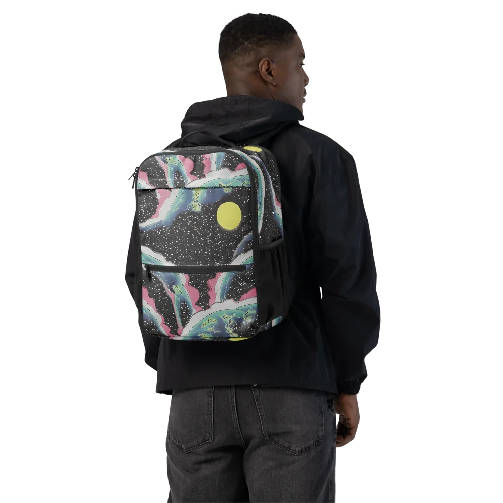 Lunar Waves on Utility Backpack — Back