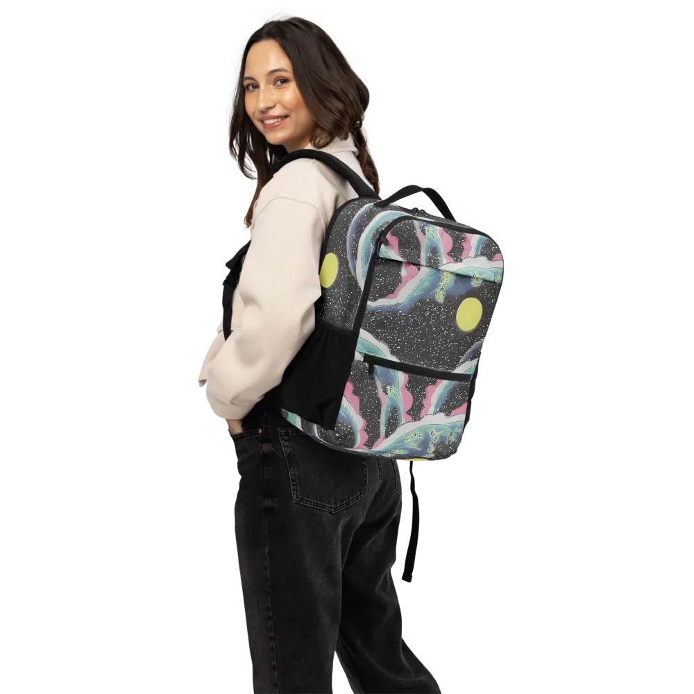Lunar Waves on Utility Backpack — Back