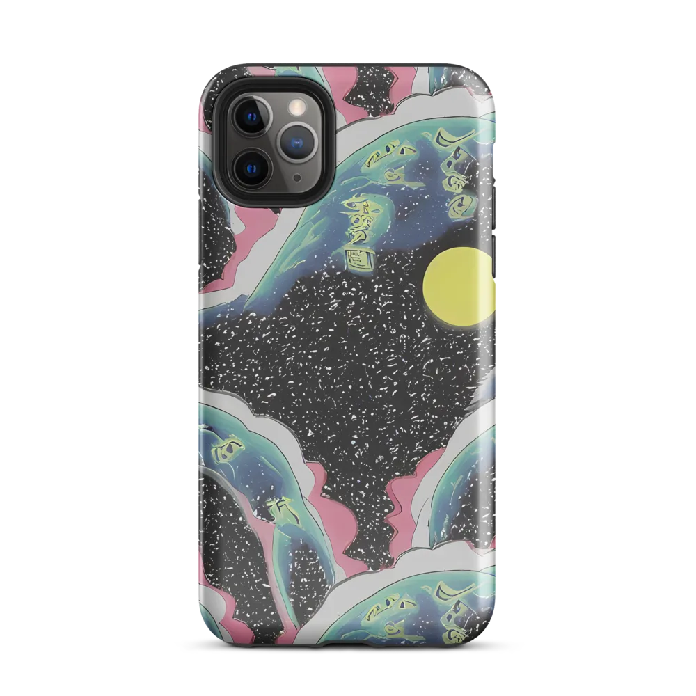 Lunar Waves on Tough Case for iPhone® — Front