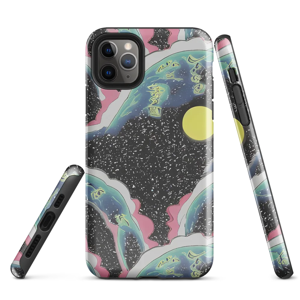 Lunar Waves on Tough Case for iPhone® — Front