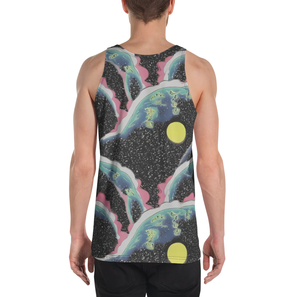 Lunar Waves on Men's Tank Top — Back