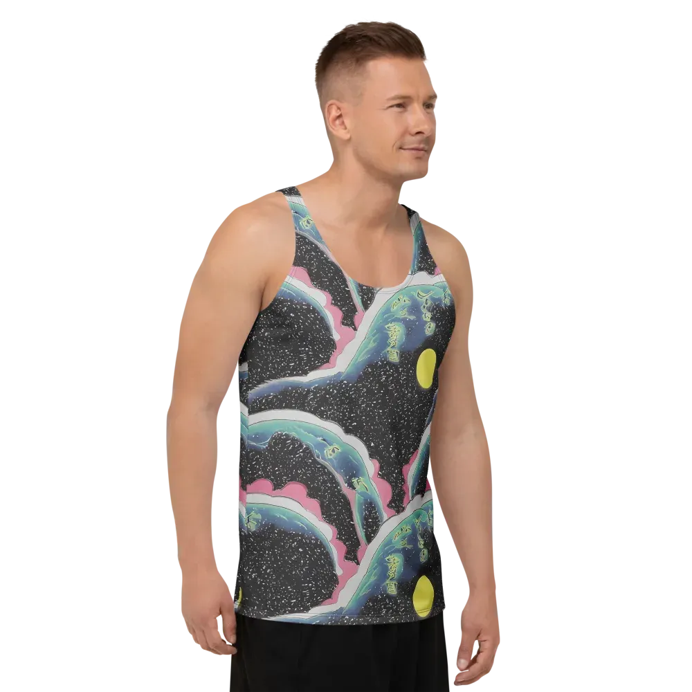 Lunar Waves on Men's Tank Top — Right Front