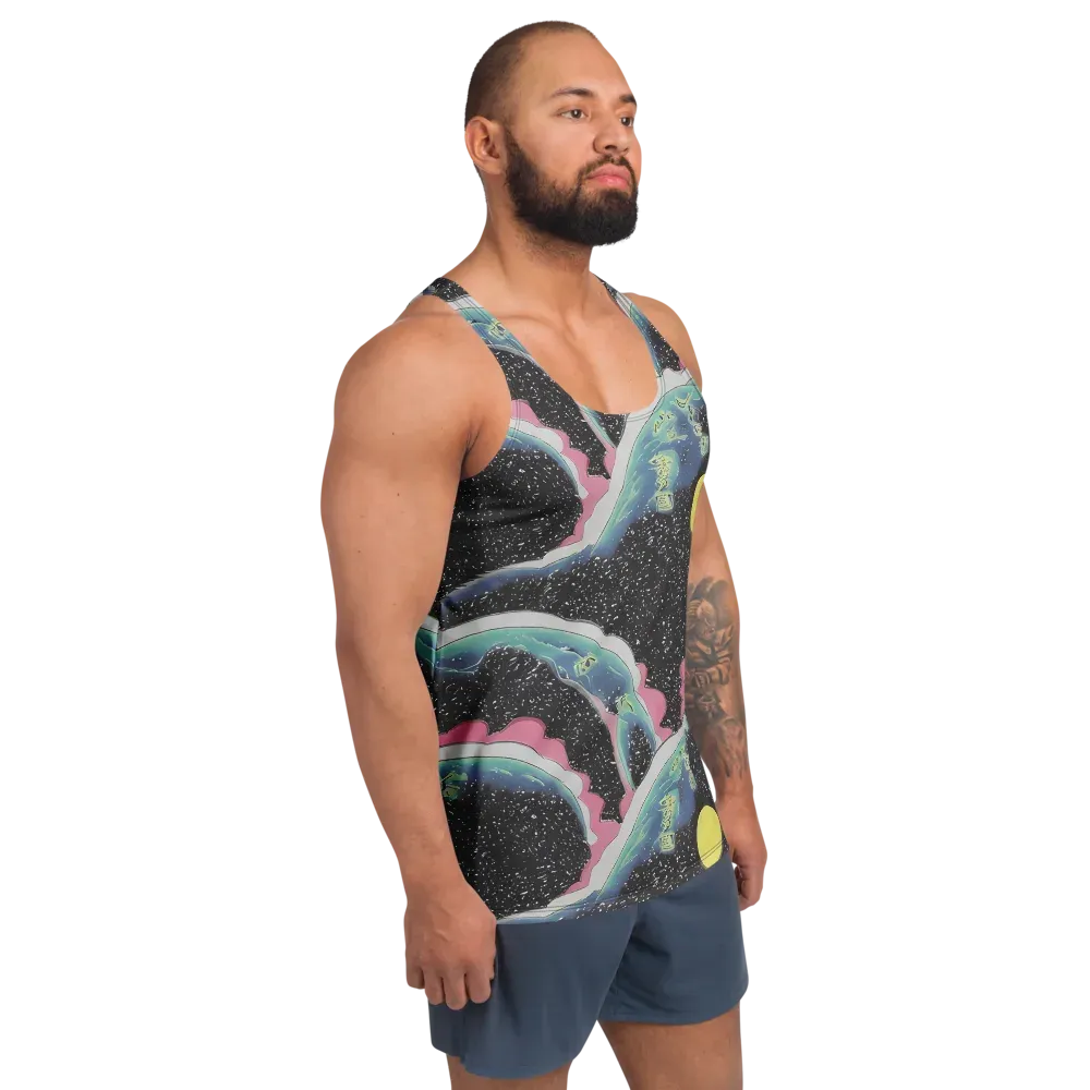 Lunar Waves on Men's Tank Top — Right Front
